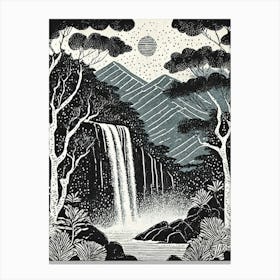 Waterfall In The Forest Canvas Print