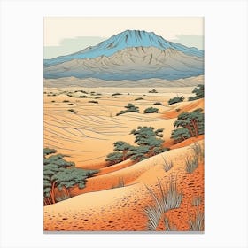 Sand Dunes Of Tottori, Japan Vintage Travel Art 3 Canvas Print