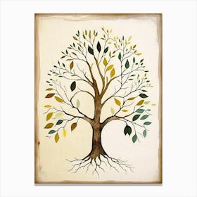 Family Tree 1, Symbol Abstract Painting Canvas Print