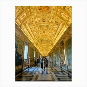 The Gallery Of Maps, Vatican Museum, Vatican City, Italy Canvas Print