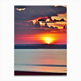 Sunset Over The Sea 12 Canvas Print