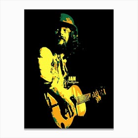 Ian Anderson British Rock Musician Legend in Pop Art Illustration Canvas Print