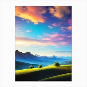 Landscape Painting, Landscape Painting, Landscape Painting 5 Canvas Print