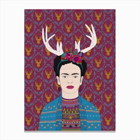 Deer Frida in Canvas Print
