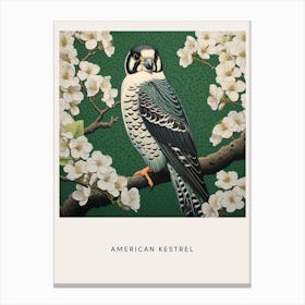 Ohara Koson Inspired Bird Painting American Kestrel 4 Poster Canvas Print