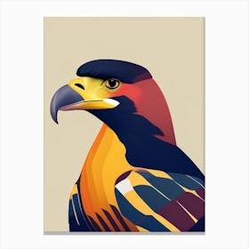 Crested Caracara Pop Matisse Bird Canvas Print