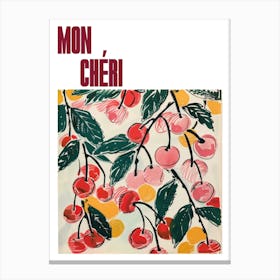 Mon Cheri Poster Cherries Matisse Style 8 Canvas Print