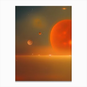 Red Dwarf Planets Futuristic Sci Fi Solar System Canvas Print