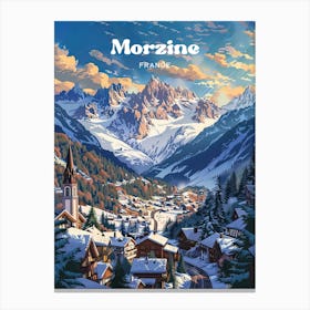 Morzine French Alps Travel Art Toile