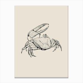 Crab Drawing Canvas Print