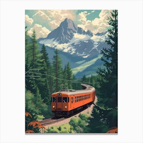 Train In The Mountains Canvas Print