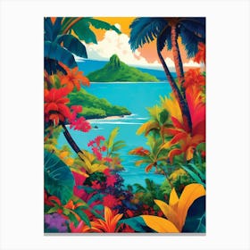 Tropical Island Landscape 4 Canvas Print