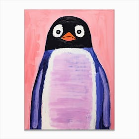 Playful Illustration Of Penguin For Kids Room 4 Canvas Print