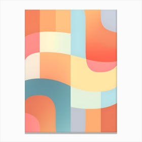 Abstract Pattern in Pastel Colors 1 Canvas Print