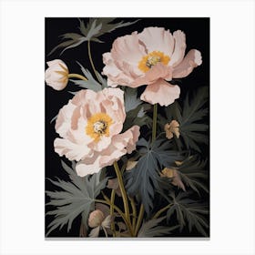 Flower Illustration Peony 1 Canvas Print