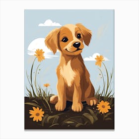 Baby Animal Illustration  Puppy 3 Canvas Print