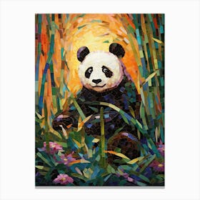 Panda Art In Mosaic Art Style 1 Canvas Print