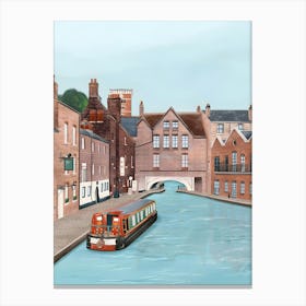 Birmingham Canal United Kingdom Travel Canvas Print