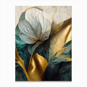 Textured Floral Abstract Watercolor Canvas Print