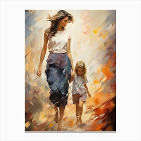 Guiding Light Illustration Of A Mother S Guidance Canvas Print