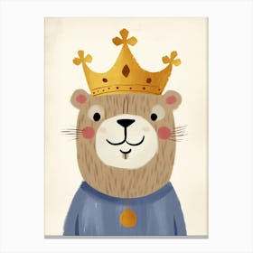 Little Otter 3 Wearing A Crown Canvas Print