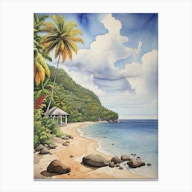 St Lucia Beach Canvas Print