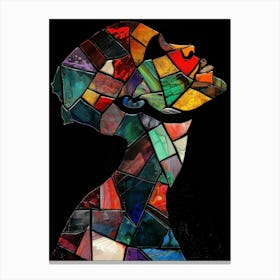 Stained Glass Portrait Of A Woman 1 Canvas Print