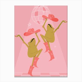 Frogs Dancing on the Dance Floor Canvas Print
