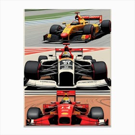 F1 Cars Canvas Print