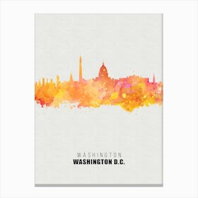 Washington Dc City watercolor Canvas Print