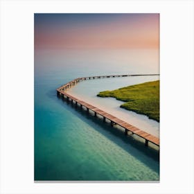 Pier In The Sea 1 Canvas Print