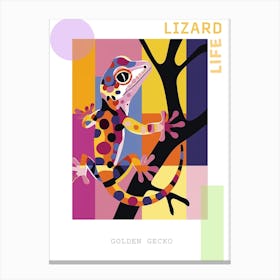 Golden Gecko Abstract Modern Illustration 4 Poster Canvas Print