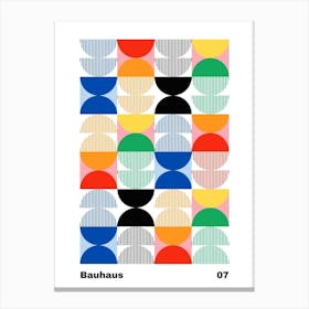 Geometric Bauhaus Poster 7 Canvas Print