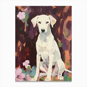 A Whippet Dog Painting, Impressionist 3 Canvas Print