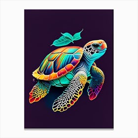 Hawksbill Sea Turtle (Eretmochelys Imbricata), Sea Turtle Tattoo 1 Canvas Print
