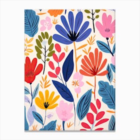 Flowers 39, Matisse style, Floral texture Canvas Print