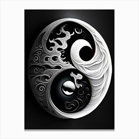 Close Up 1, Yin and Yang Illustration Canvas Print