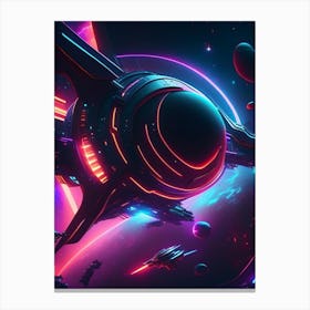 Fusion Neon Nights Space Canvas Print