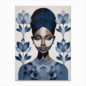 Blue Woman 7 Canvas Print