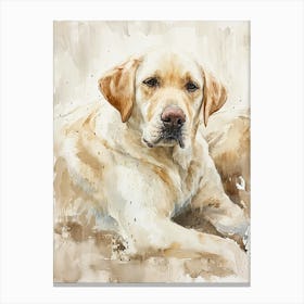 Labrador Retriever Watercolor Painting 4 Canvas Print