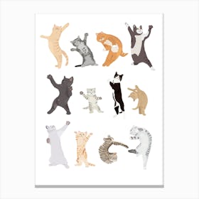 Dancing Cats Canvas Print