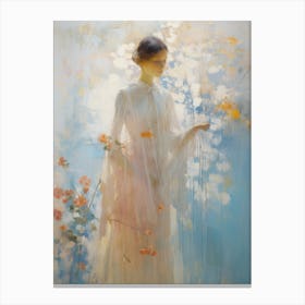 Woman In White 2 Canvas Print