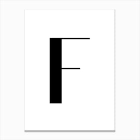 Letter F.Classy expressive letter. Canvas Print