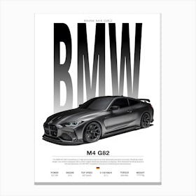 Bmw M4 G82 Competition Cool Sports Car Automotive Supercar Canvas Print