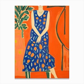 Orange Dress Canvas Print