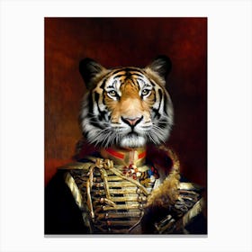Sergeant Danil Tiger Pet Portraits Canvas Print