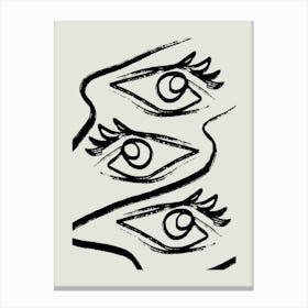 Three Eyes minimalism art Canvas Print