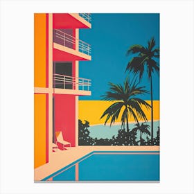 Acapulco, Mexico, Bold Outlines 4 Canvas Print