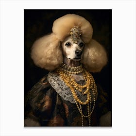 Poodle Baroque Canvas Print