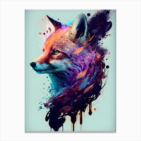 abstract fox art Canvas Print